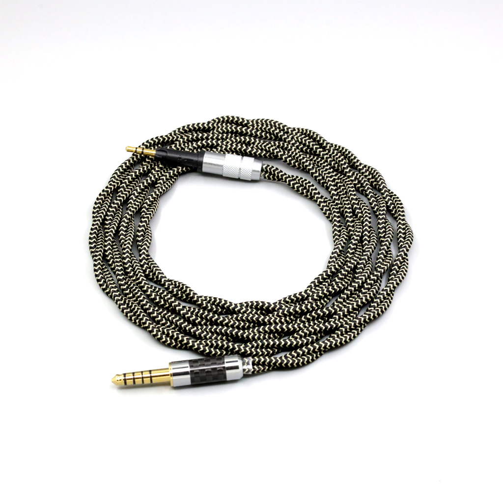 2 Core 2.8mm Litz OFC Earphone Shield Braided Sleeve Cable For Sennheiser HD6 HD7 HD8 MIX DJ HD595