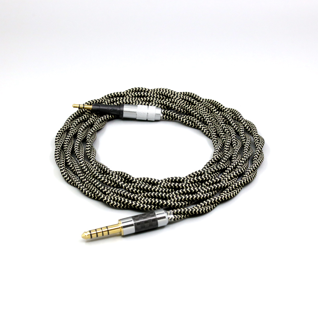 2 Core 2.8mm Litz OFC Earphone Shield Braided Sleeve Cable For Sennheiser HD6 HD7 HD8 MIX DJ HD595