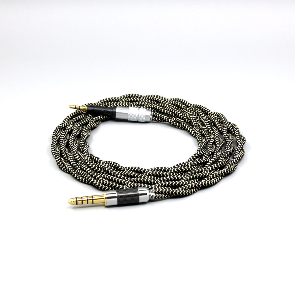 2 Core 2.8mm Litz OFC Earphone Shield Braided Sleeve Cable For Sennheiser HD6 HD7 HD8 MIX DJ HD595