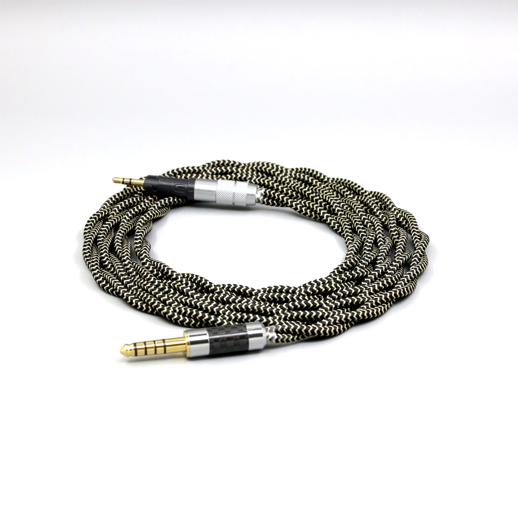 2 Core 2.8mm Litz OFC Earphone Shield Braided Sleeve Cable For Audio Technica ATH-M50x ATH-M40x ATH-M70x ATH-M60x 
