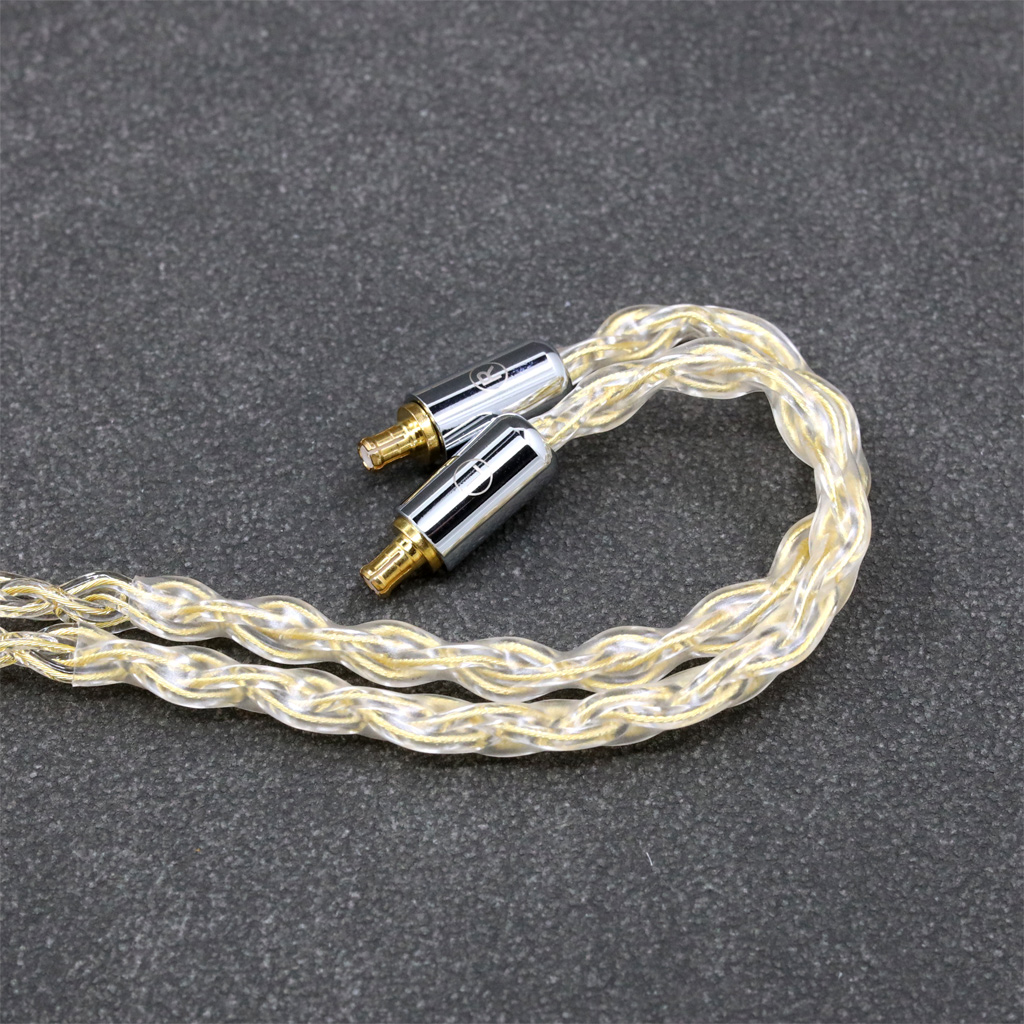 8 Core 99% 7n Pure Silver 24k Gold Plated Earphone Cable For Audio Technica ATH-CKR100 CKR90 CKS1100 CKR100IS CKS1100IS