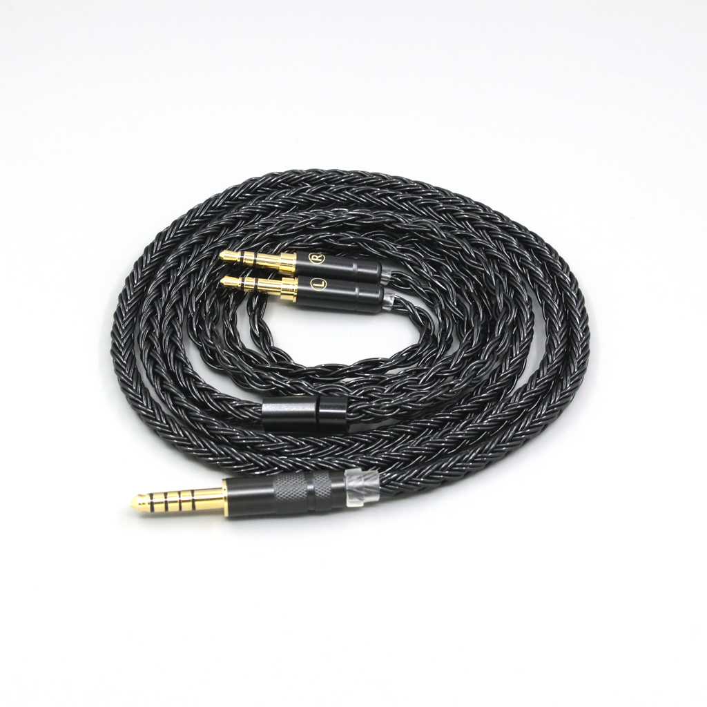 16 Core Black Braided Earphone Cable For Hifiman Sundara Ananda HE1000se HE6se DEVA Pro Planar Magnetic he400se Arya He-35x Edition XS