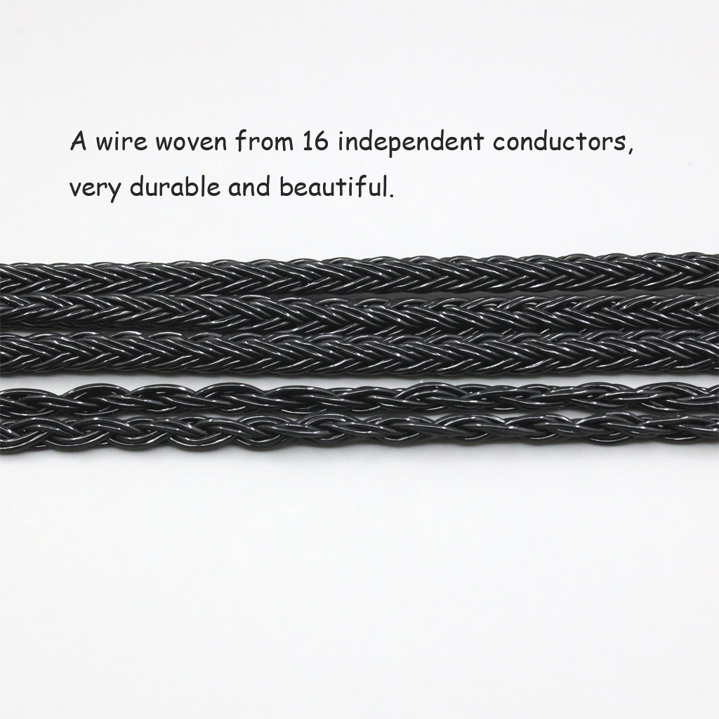 16 Core Black Braided Earphone Cable For Hifiman Sundara Ananda HE1000se HE6se DEVA Pro Planar Magnetic he400se Arya He-35x Edition XS