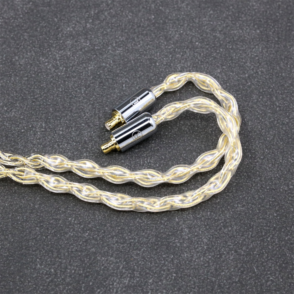 8 Core 99% 7n Pure Silver 24k Gold Plated Earphone Cable For Acoustune HS 1695Ti 1655CU 1695Ti 1670SS