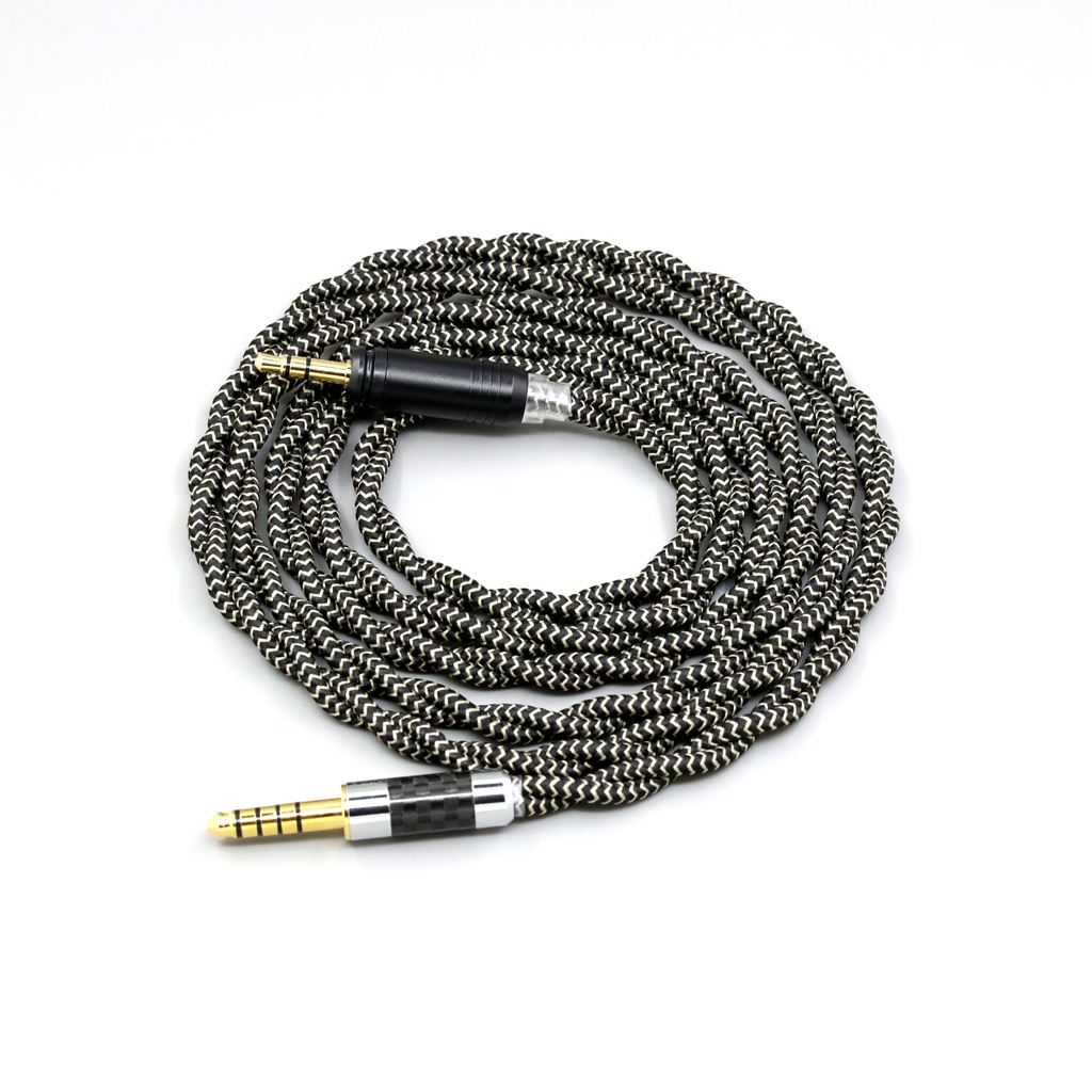 2 Core 2.8mm Litz OFC Earphone Braided Sleeve Cable For Focal HADENYS Open-back Headphone
