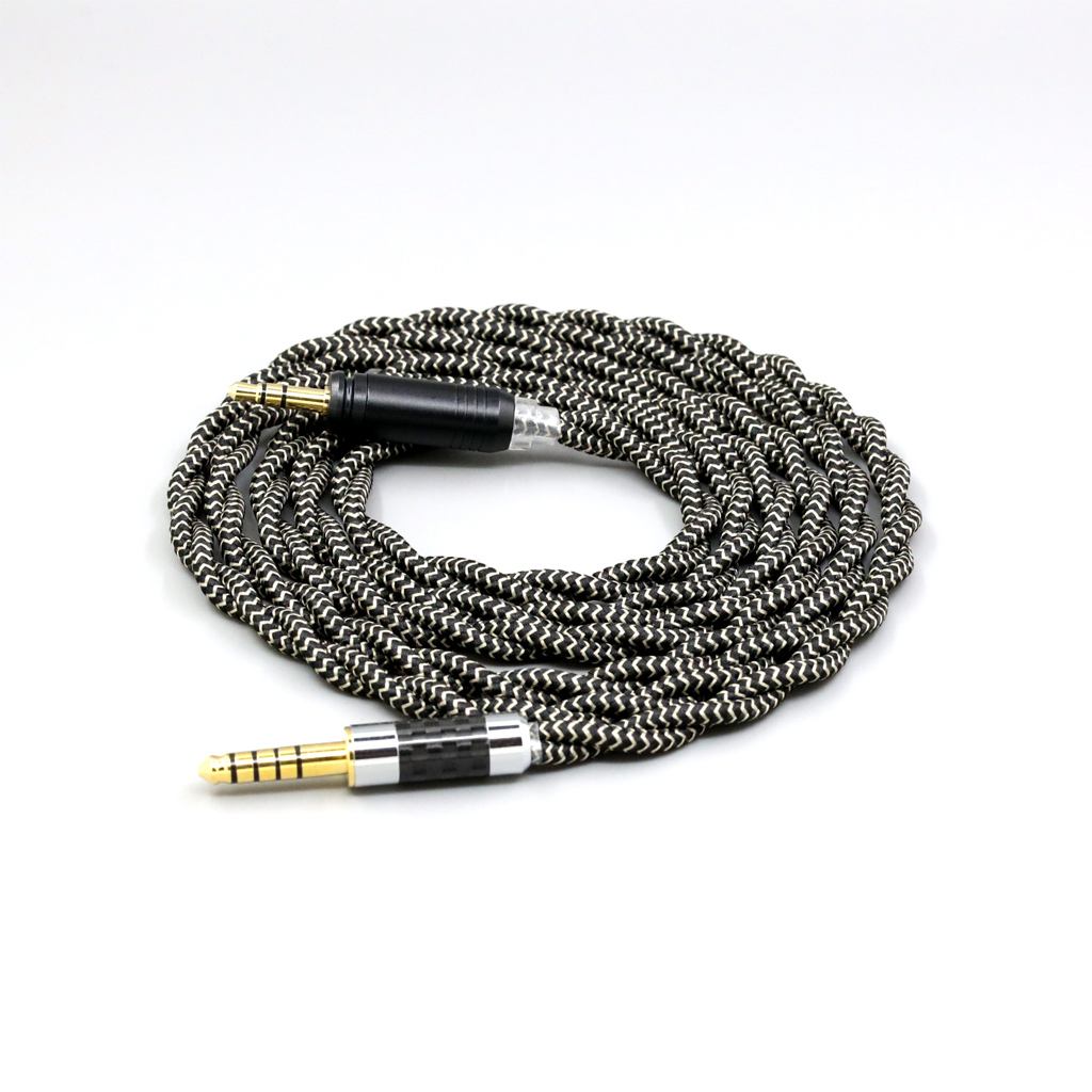2 Core 2.8mm Litz OFC Earphone Braided Sleeve Cable For Focal HADENYS Open-back Headphone