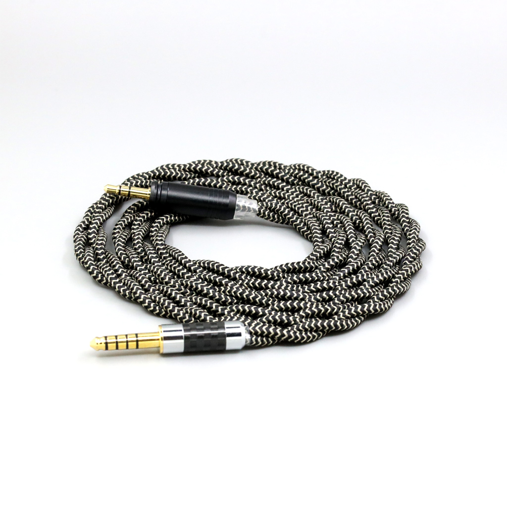 2 Core 2.8mm Litz OFC Earphone Braided Sleeve Cable For Focal HADENYS Open-back Headphone