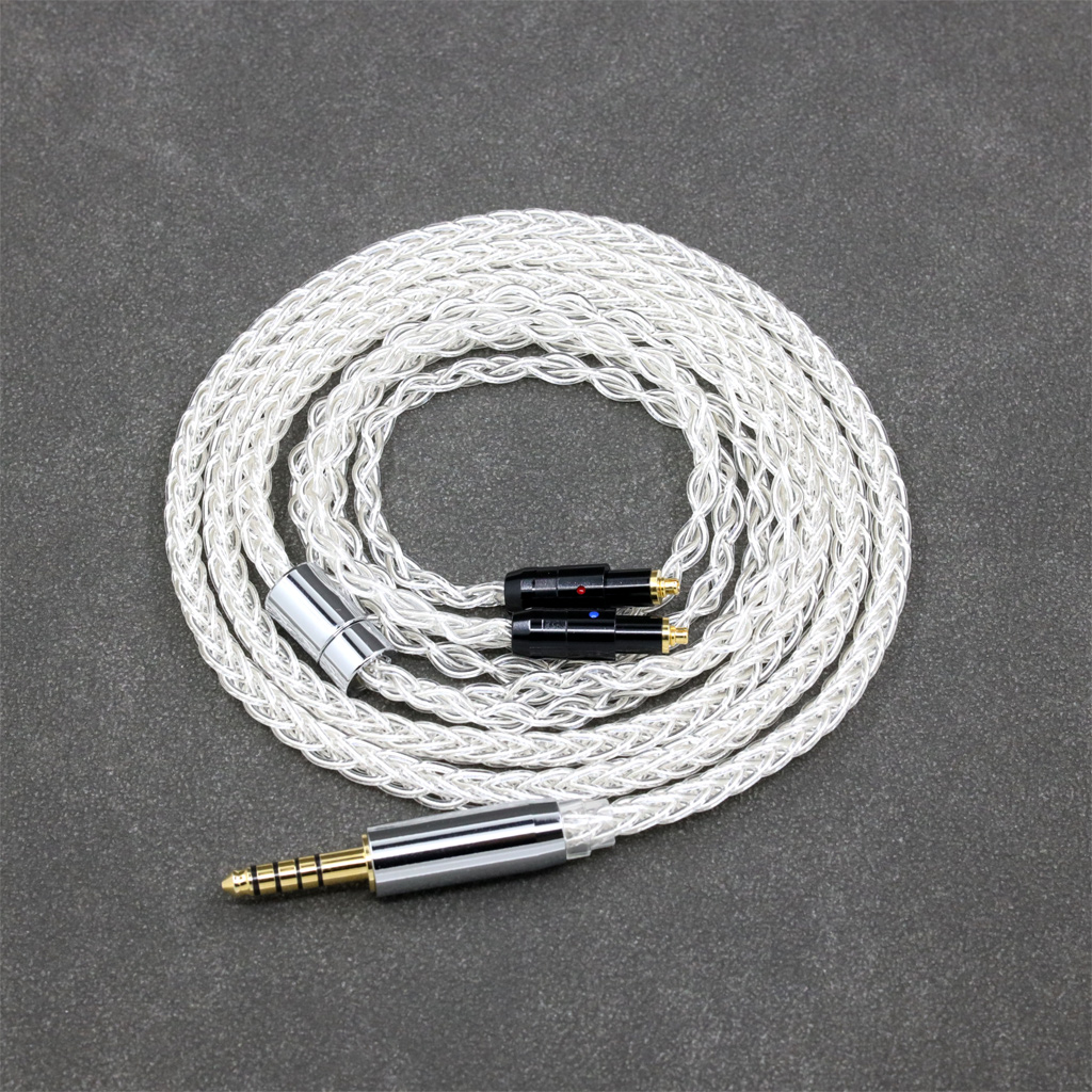 99% Pure Silver 8 Core Earphone Cable For Shure SRH1540 SRH1840 SRH1440