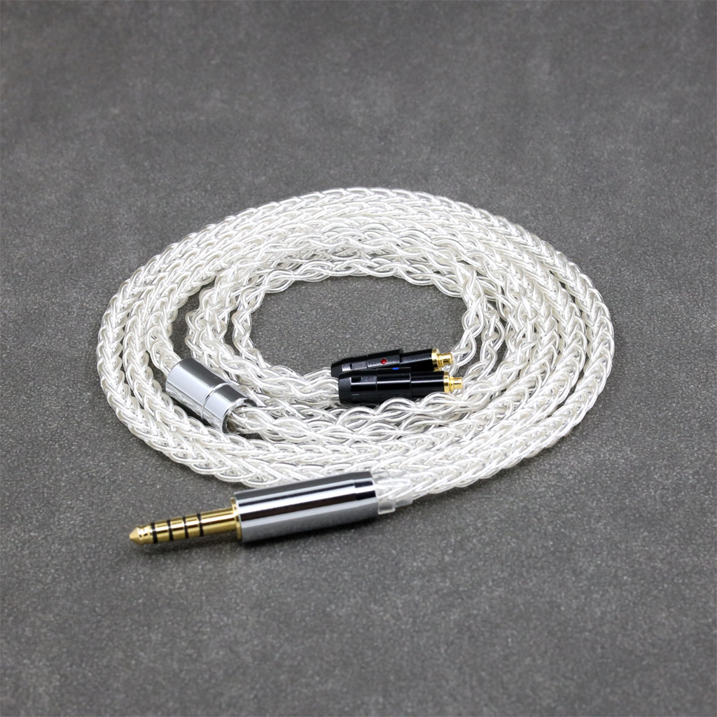 99% Pure Silver 8 Core Earphone Cable For Shure SRH1540 SRH1840 SRH1440