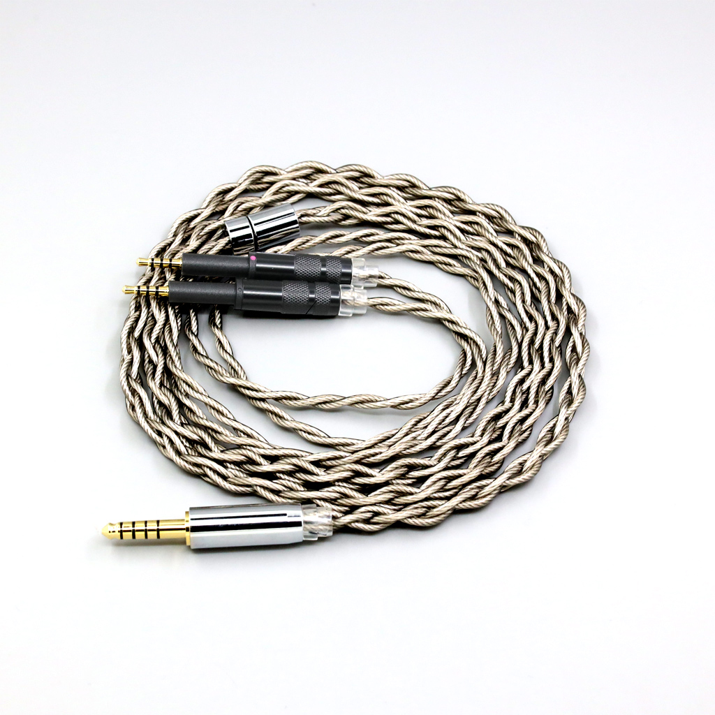 99% Pure Silver + Graphene Plated Shield Earphone Cable For DROP + Grell OAE1 OAE2 Headphone