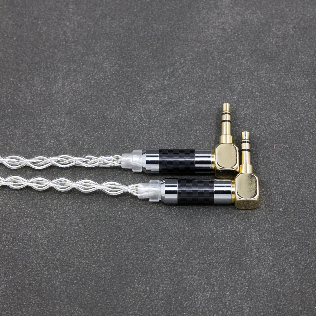 99% Pure Silver 8 Core Headphone Earphone Cable For Verum 1 One Headset L Shape 3.5mm Pin Headphone