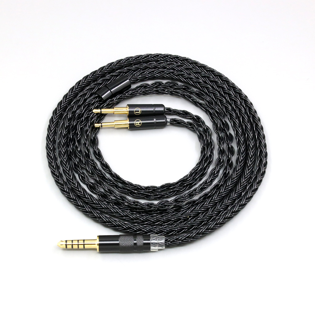 16 Core Black Braided Earphone Cable For Sivga Phoenix SV021 Oriole PII Apollo Aiva Headphone Dual 2.5mm plug