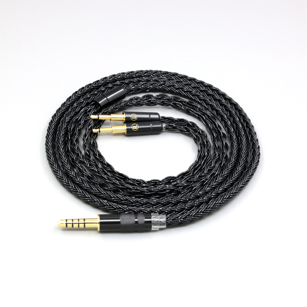 16 Core Black Braided Earphone Cable For Sivga Phoenix SV021 Oriole PII Apollo Aiva Headphone Dual 2.5mm plug