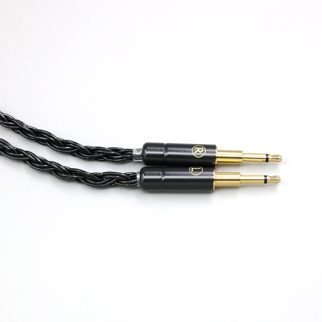 16 Core Black Braided Earphone Cable For Sivga Phoenix SV021 Oriole PII Apollo Aiva Headphone Dual 2.5mm plug