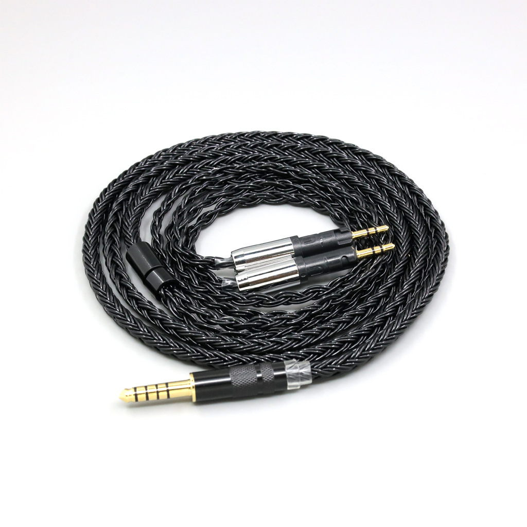 16 Core Black Braided Earphone Cable For Audio-Technica ATH-R70X ATH-R70XA Headphone Headset