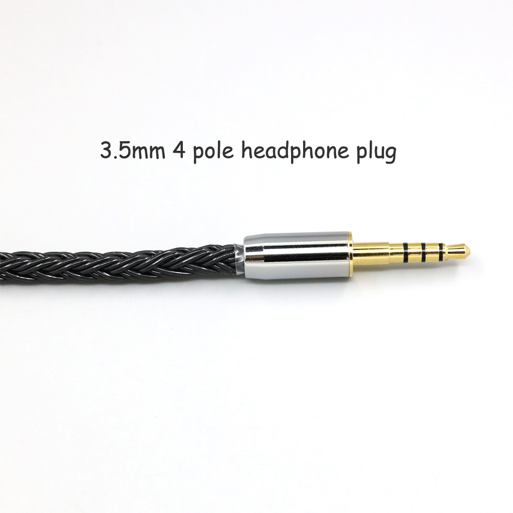 16 Core Black Braided Earphone Cable For Denon AH-mm400 mm300 mm200 Beats solo2 solo3 headphone