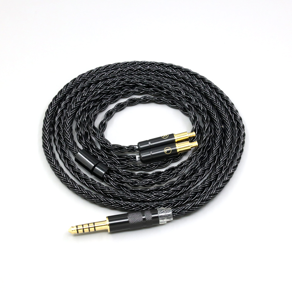 16 Core Black Braided Earphone Cable For Audio Technica ATH-ADX5000 ATH-MSR7b 770H 990H A2DC Headphone