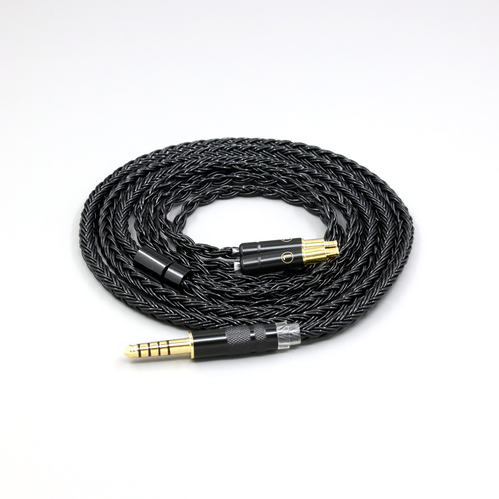16 Core Black Braided Earphone Cable For Audio Technica ATH-ADX5000 ATH-MSR7b 770H 990H A2DC Headphone