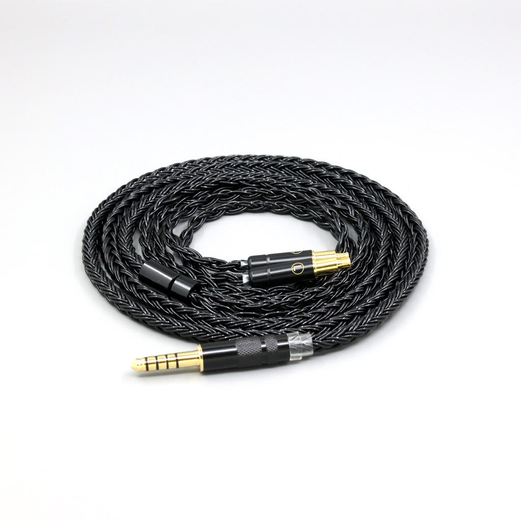 16 Core Black Braided Earphone Cable For Audio Technica ATH-ADX5000 ATH-MSR7b 770H 990H A2DC Headphone