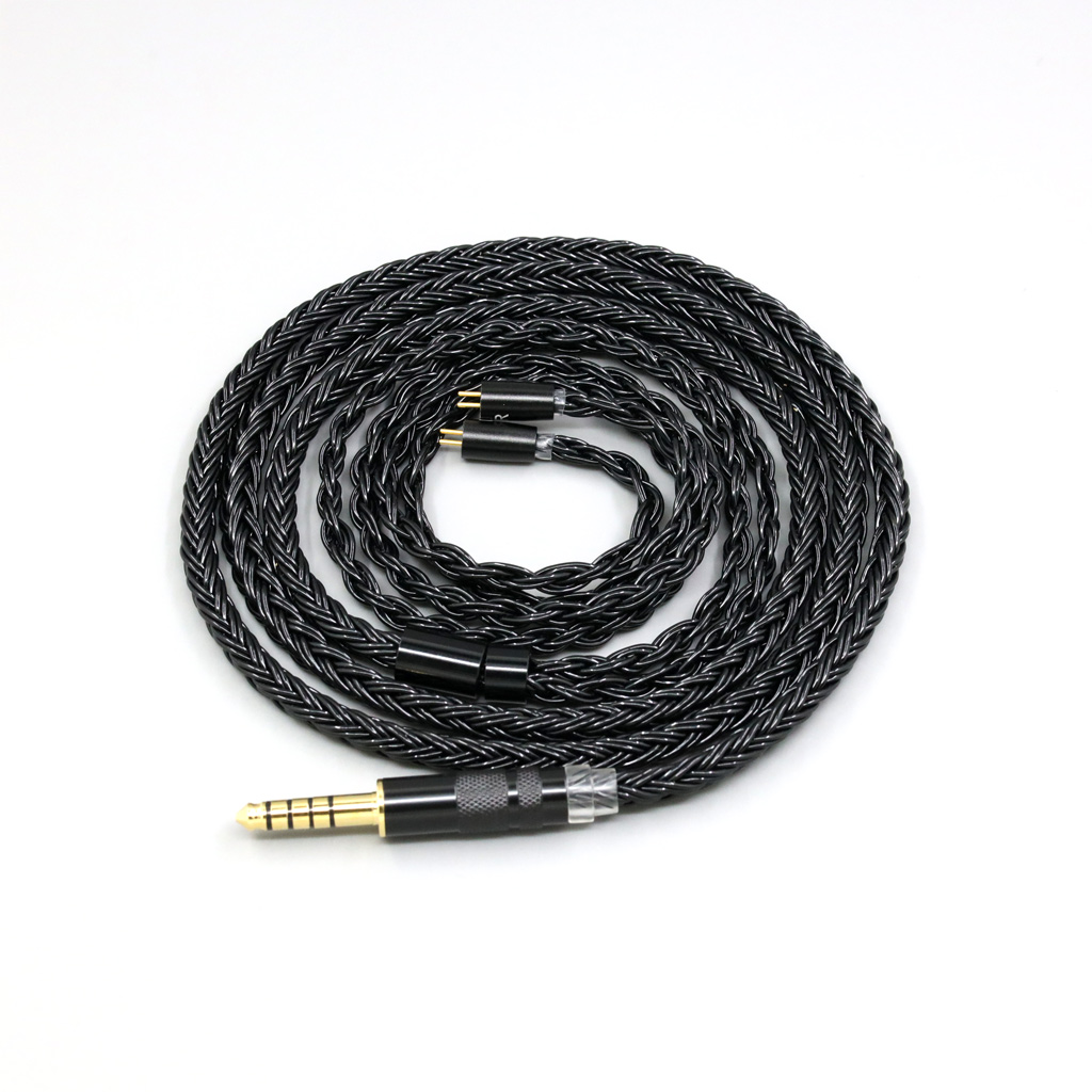 16 Core Black Braided Earphone Cable For IEM 0.78mm Flat Step JH Audio JH16 Pro JH11 Pro 5 6 7 2pin