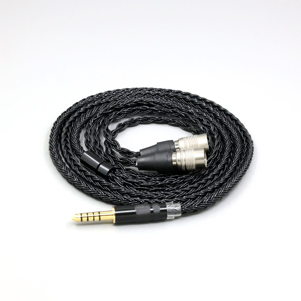 16 Core Black Braided Earphone Cable For Mr Speakers Alpha Dog Ether C Flow Mad Dog AEON Headphone