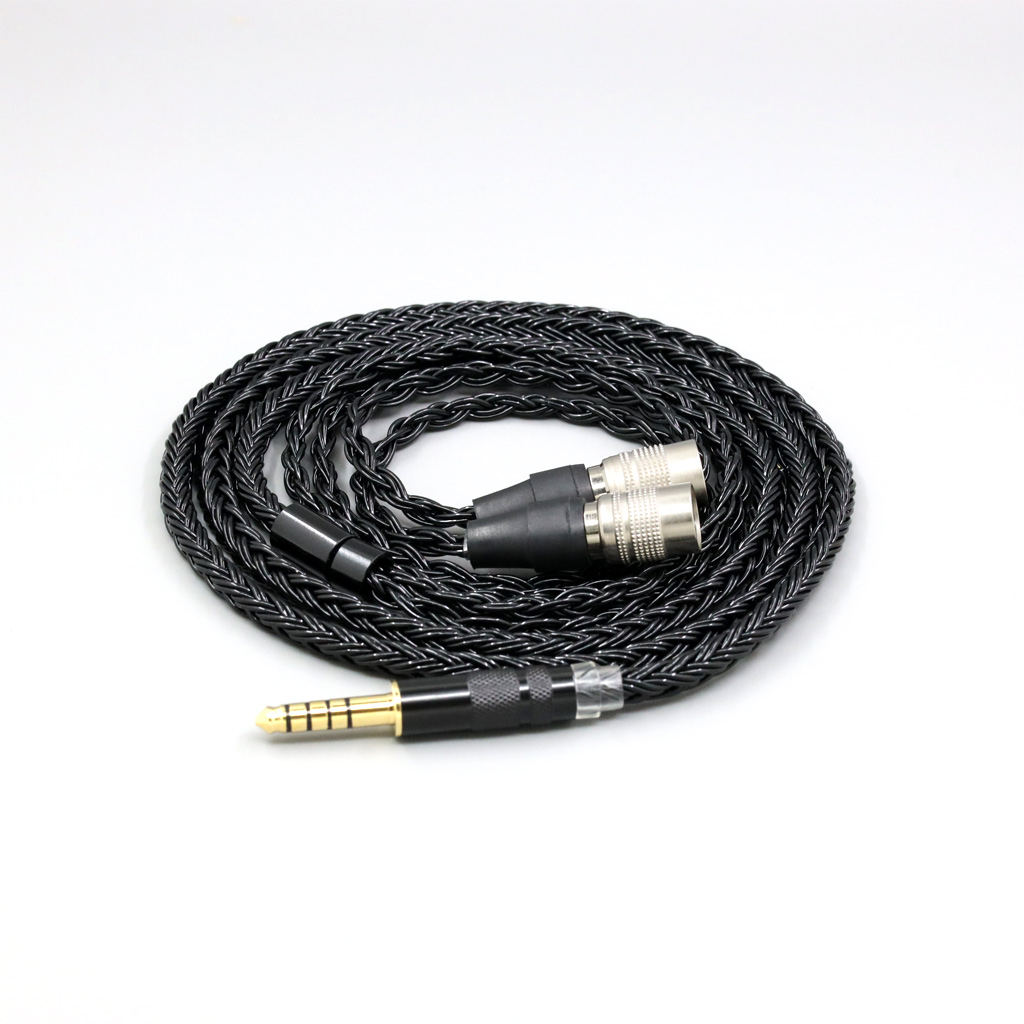 16 Core Black Braided Earphone Cable For Mr Speakers Alpha Dog Ether C Flow Mad Dog AEON Headphone