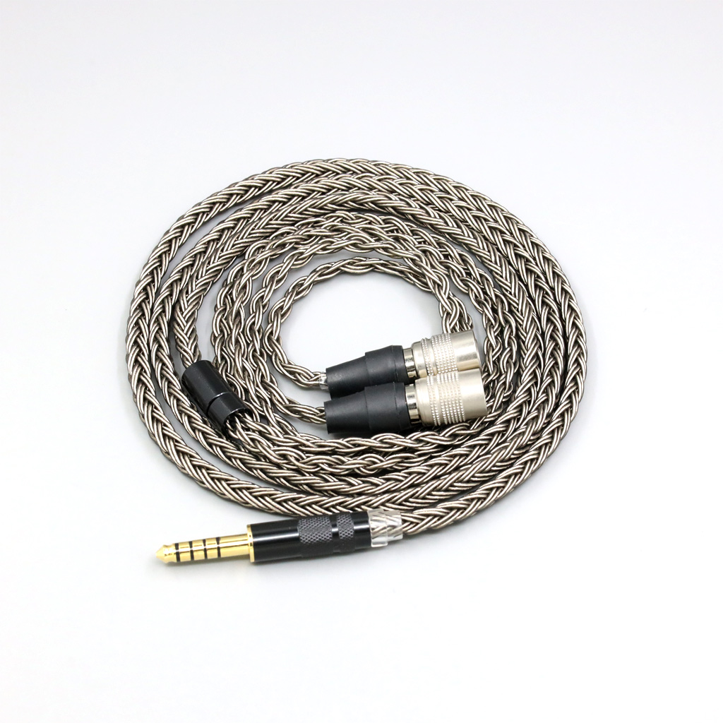 16 Core Grey Silver plated Earphone Cable For Mr Speakers Alpha Dog Ether C Flow Mad Dog AEON Headphone