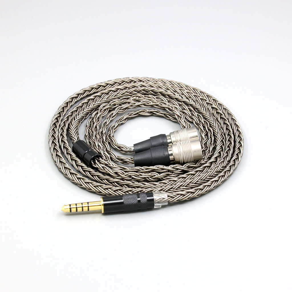 16 Core Grey Silver plated Earphone Cable For Mr Speakers Alpha Dog Ether C Flow Mad Dog AEON Headphone