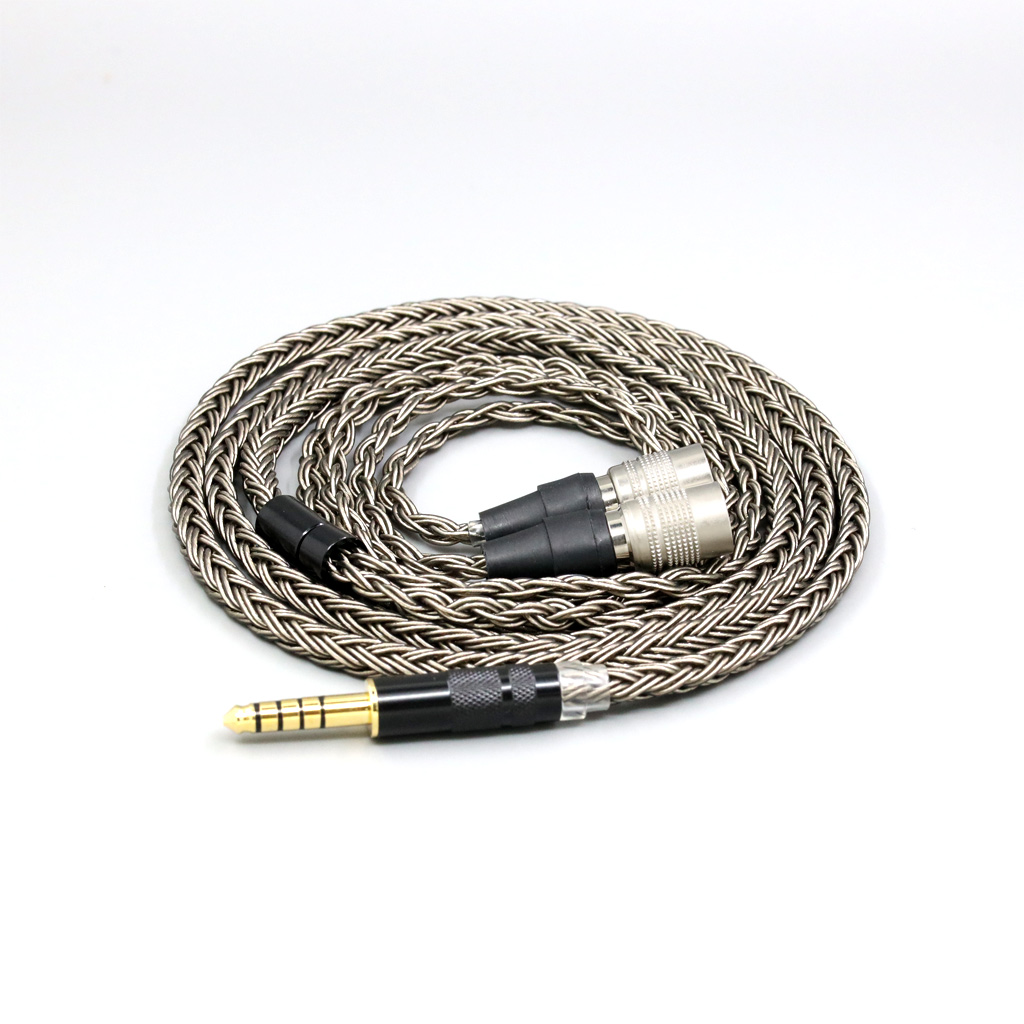 16 Core Grey Silver plated Earphone Cable For Mr Speakers Alpha Dog Ether C Flow Mad Dog AEON Headphone