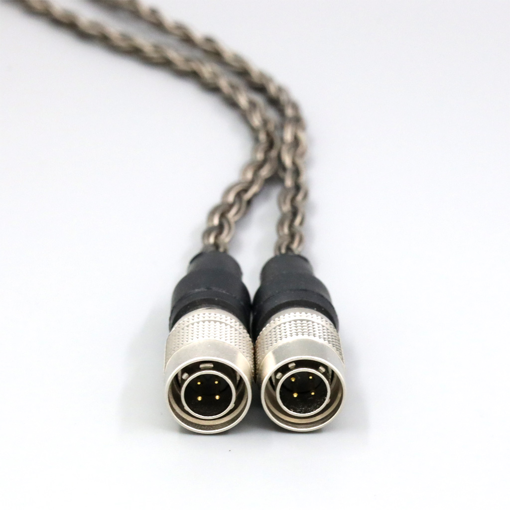16 Core Grey Silver plated Earphone Cable For Mr Speakers Alpha Dog Ether C Flow Mad Dog AEON Headphone