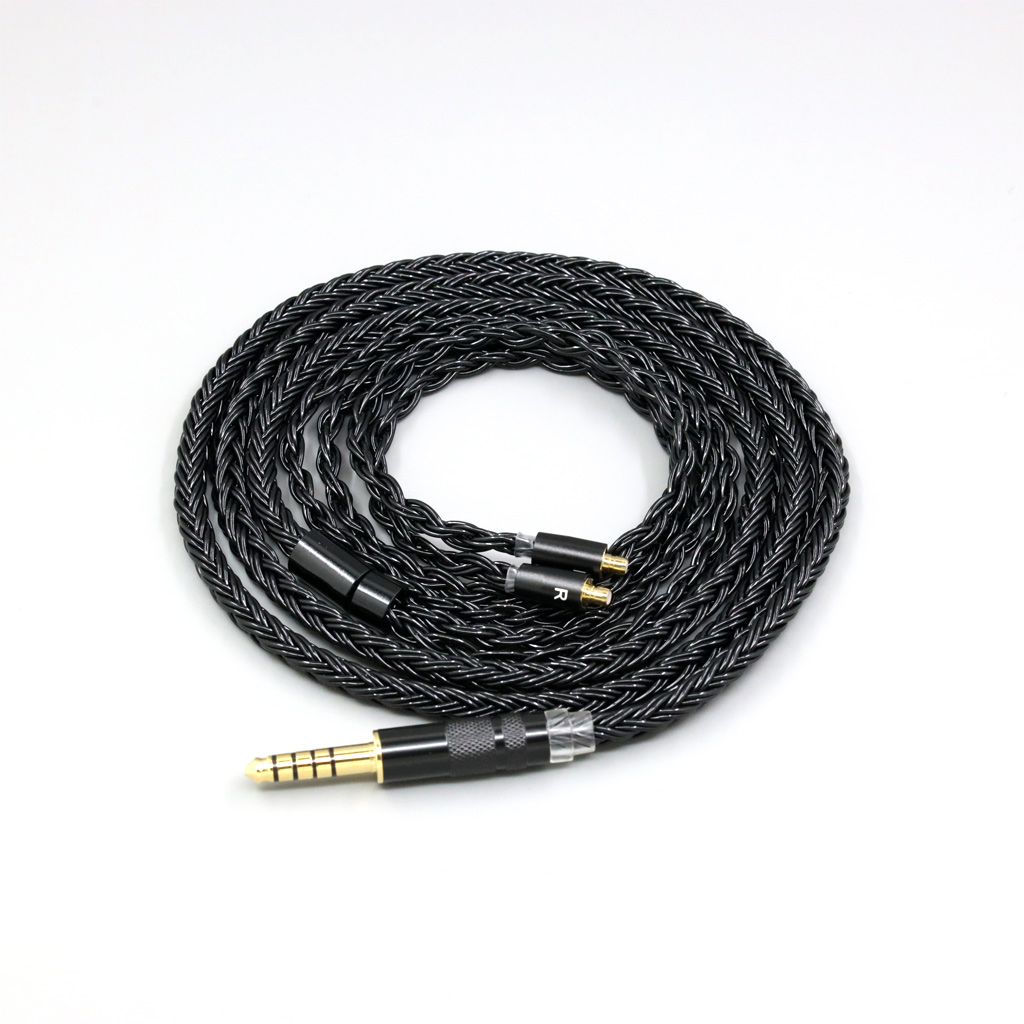 16 Core Black Braided Earphone Cable For Acoustune HS 1695Ti 1655CU 1695Ti 1670SS