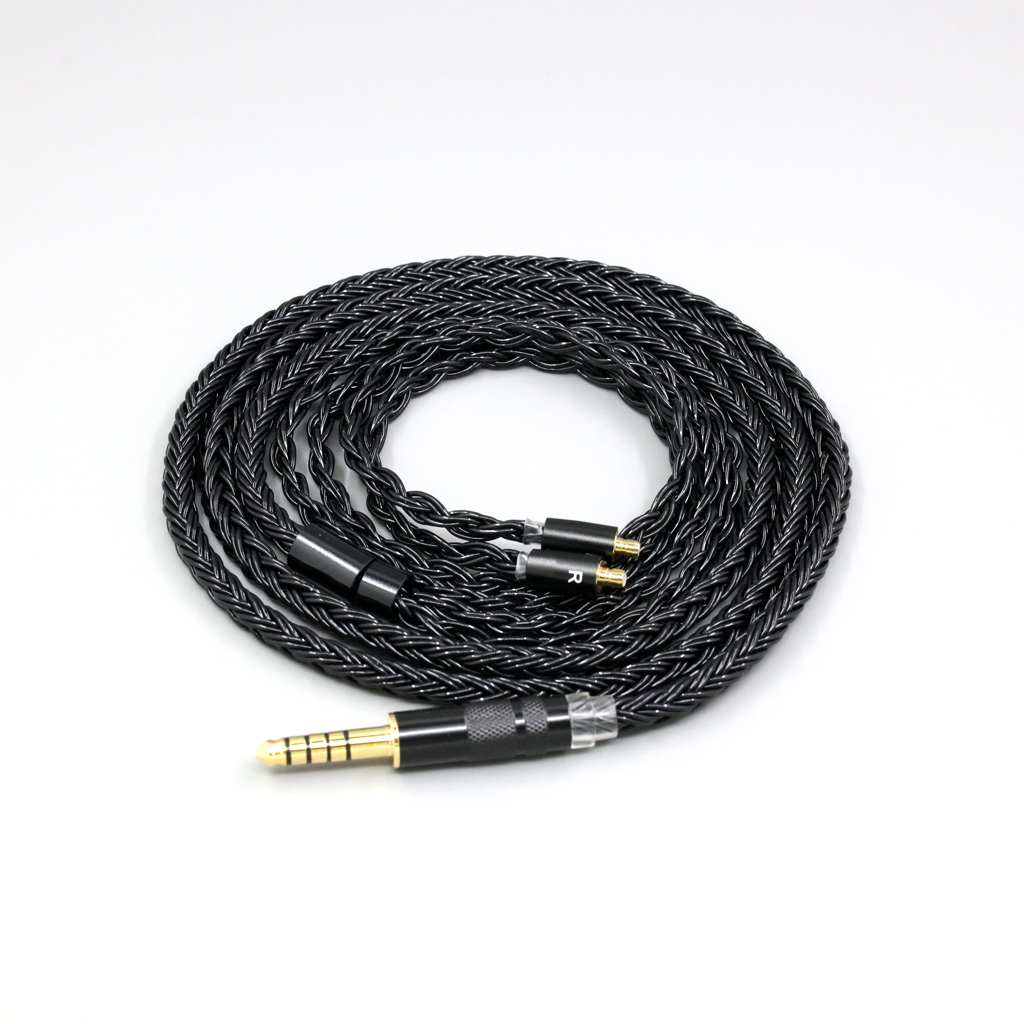 16 Core Black Braided Earphone Cable For Acoustune HS 1695Ti 1655CU 1695Ti 1670SS
