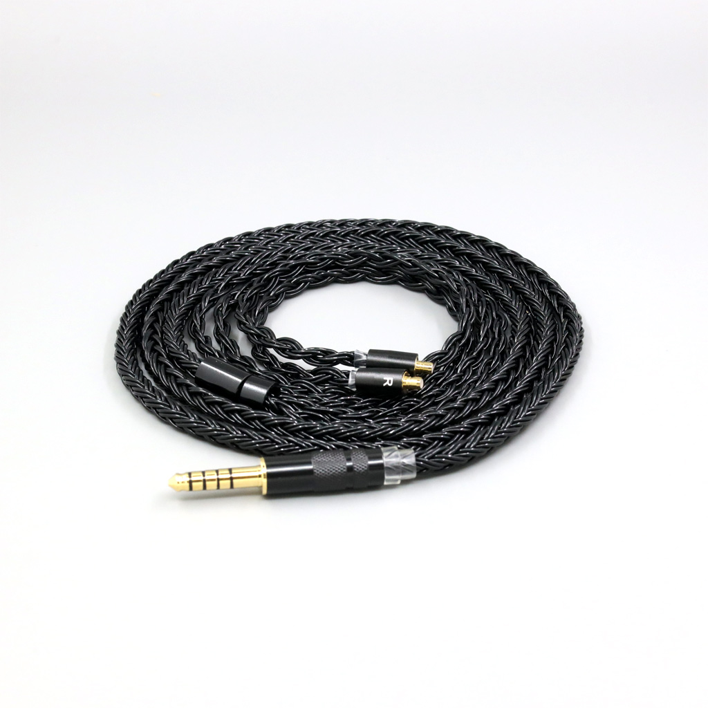 16 Core Black Braided Earphone Cable For Acoustune HS 1695Ti 1655CU 1695Ti 1670SS