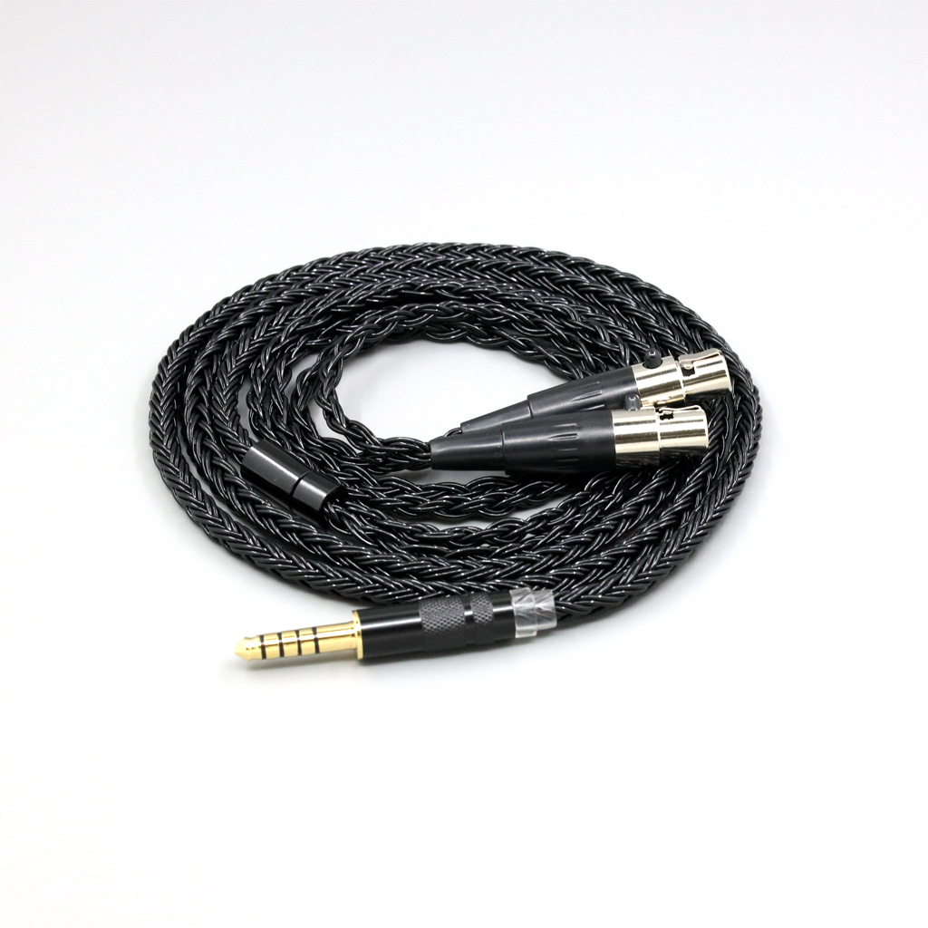 16 Core Black Braided Earphone Cable For Audeze LCD-3 LCD-2 LCD-X LCD-XC LCD-4z LCD-MX4 LCD-GX lcd Headphone