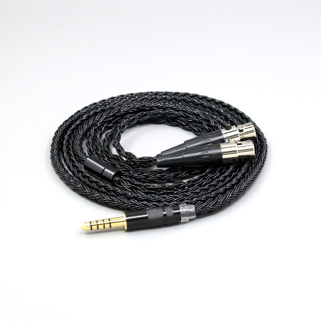 16 Core Black Braided Earphone Cable For Audeze LCD-3 LCD-2 LCD-X LCD-XC LCD-4z LCD-MX4 LCD-GX lcd Headphone