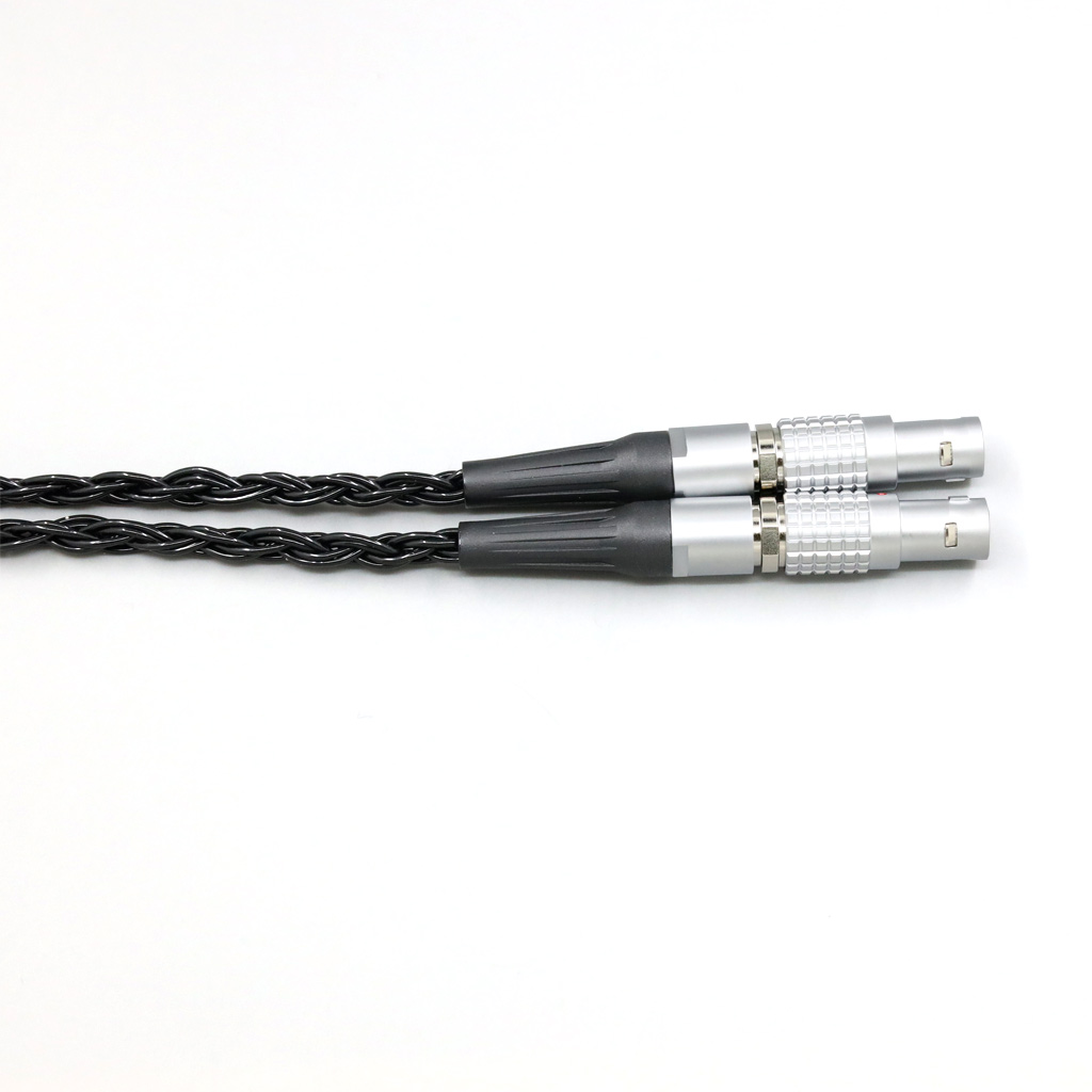 16 Core Black Braided Earphone Cable For Focal Utopia Fidelity Circumaural Headphone