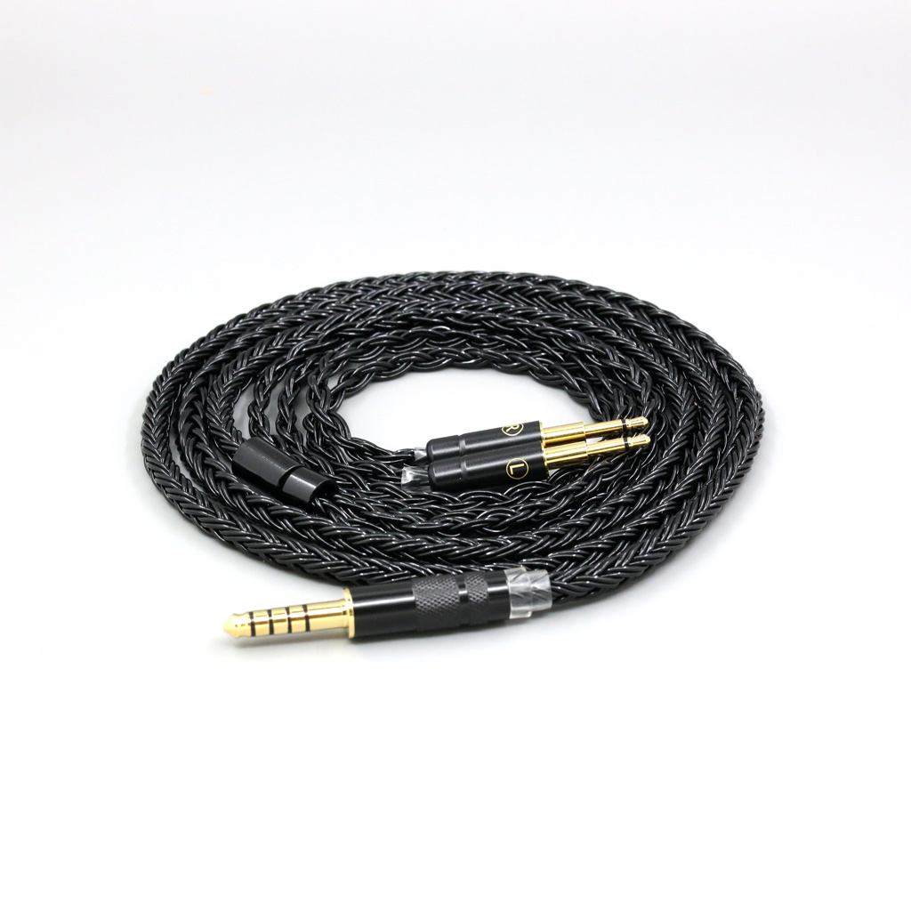 16 Core Black Braided Earphone Cable For Sivga Phoenix SV021 Oriole PII Apollo Aiva Headphone Dual 2.5mm plug