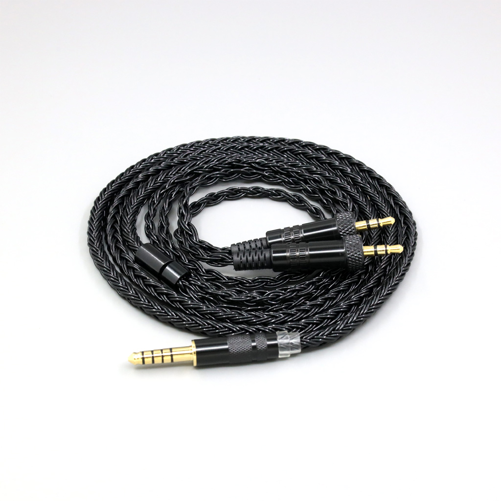 16 Core Black Braided Earphone Cable For Sony MDR-Z1R MDR-Z7 MDR-Z7M2 With Screw To Fix Headphone