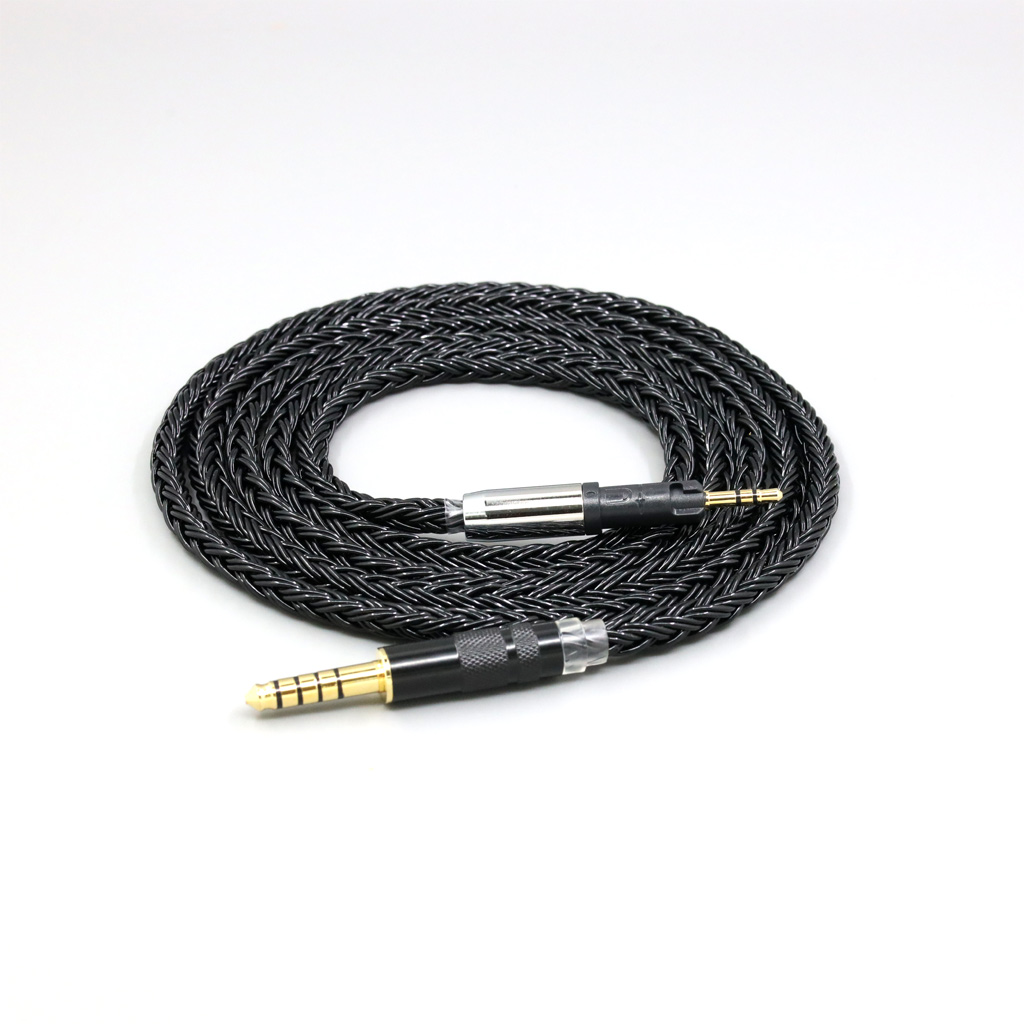 16 Core Black Braided Earphone Cable For Audio Technica ATH-M50x ATH-M40x ATH-M70x ATH-M60x