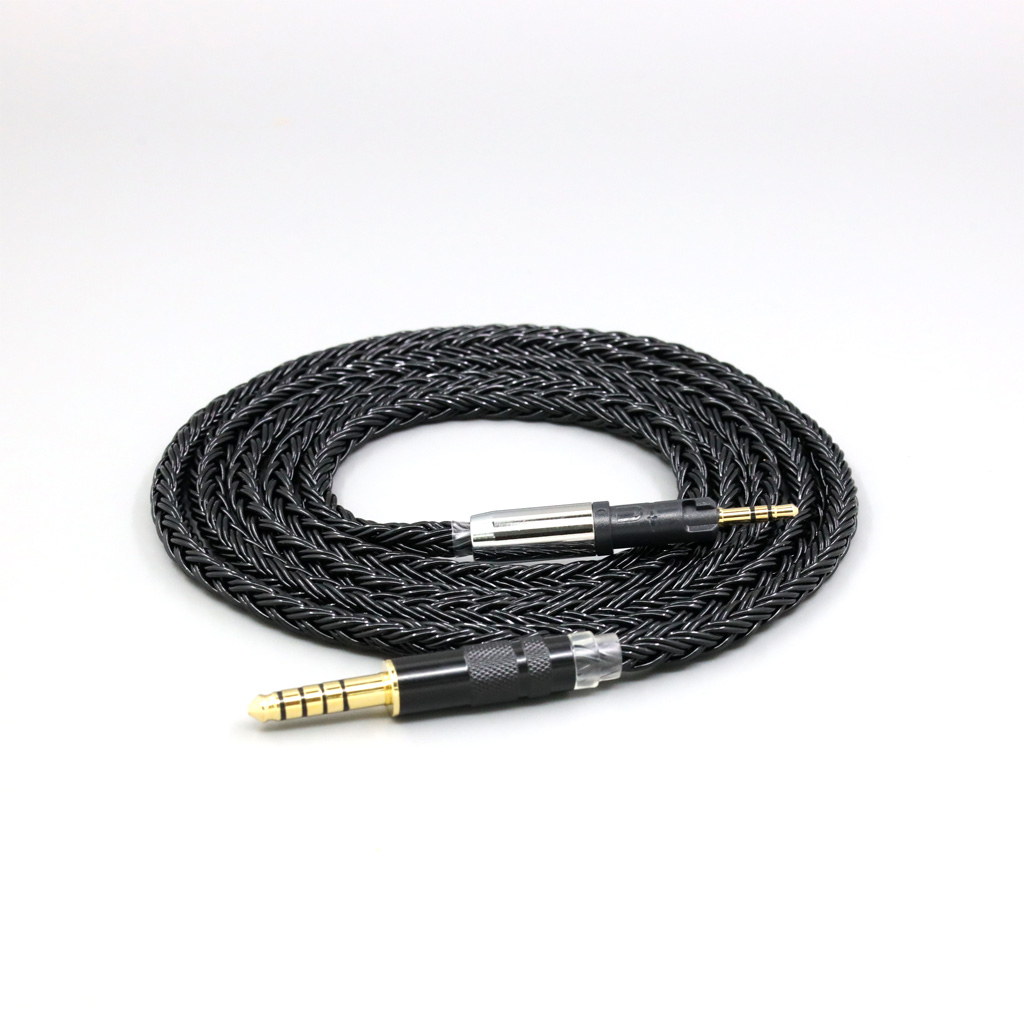 16 Core Black Braided Earphone Cable For Audio Technica ATH-M50x ATH-M40x ATH-M70x ATH-M60x