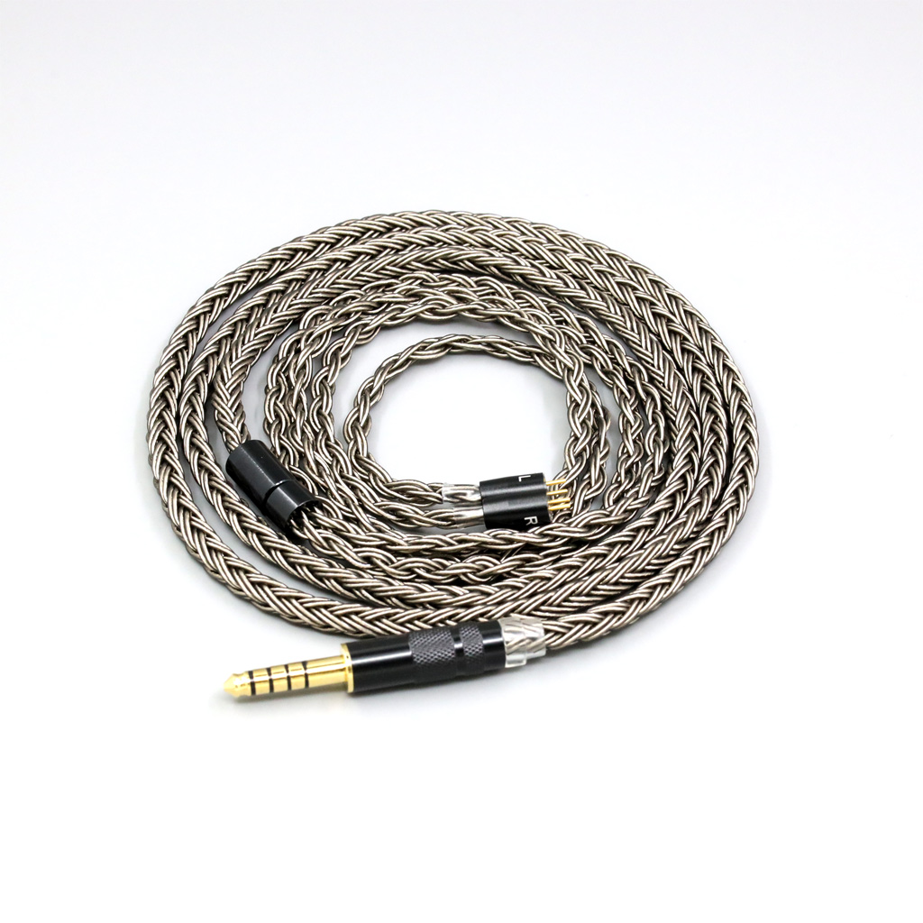 16 Core Grey Silver plated Earphone Cable For IEM 0.78mm Flat Step JH Audio JH16 Pro JH11 Pro 5 6 7 2pin