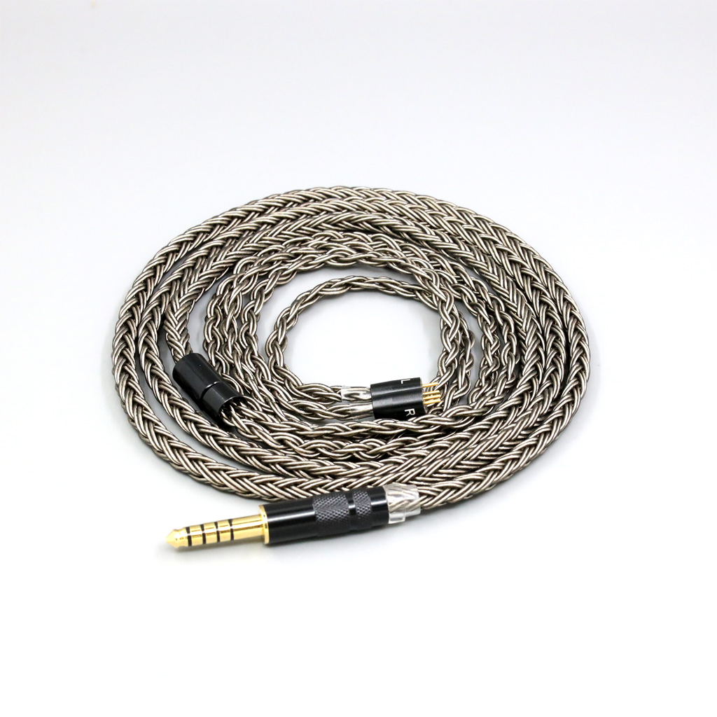 16 Core Grey Silver plated Earphone Cable For IEM 0.78mm Flat Step JH Audio JH16 Pro JH11 Pro 5 6 7 2pin