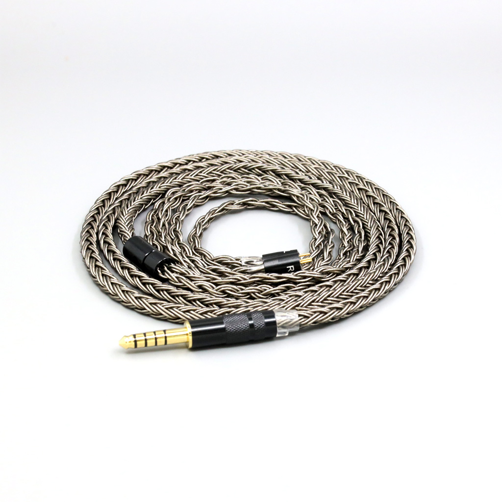 16 Core Grey Silver plated Earphone Cable For IEM 0.78mm Flat Step JH Audio JH16 Pro JH11 Pro 5 6 7 2pin