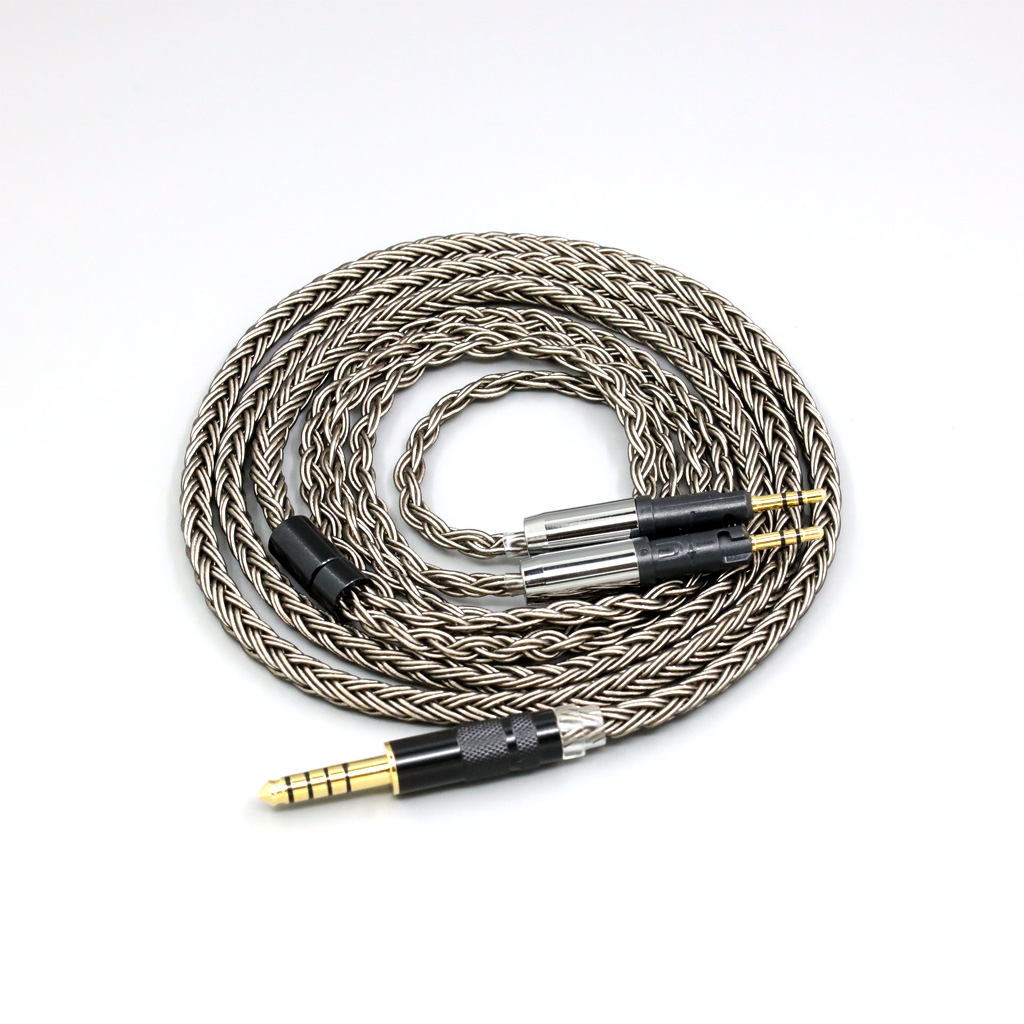 16 Core Grey Silver plated Earphone Cable  For Audio-Technica ATH-R70X Headphone Headset