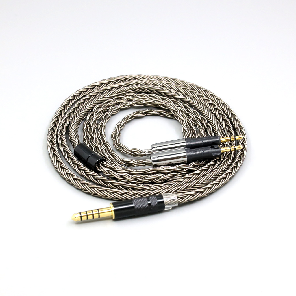 16 Core Grey Silver plated Earphone Cable  For Audio-Technica ATH-R70X Headphone Headset