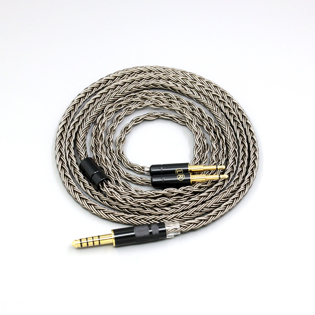 16 Core Grey Silver plated Earphone Cable For Sivga Phoenix SV021 Oriole PII Apollo Aiva Headphone Dual 2.5mm plug