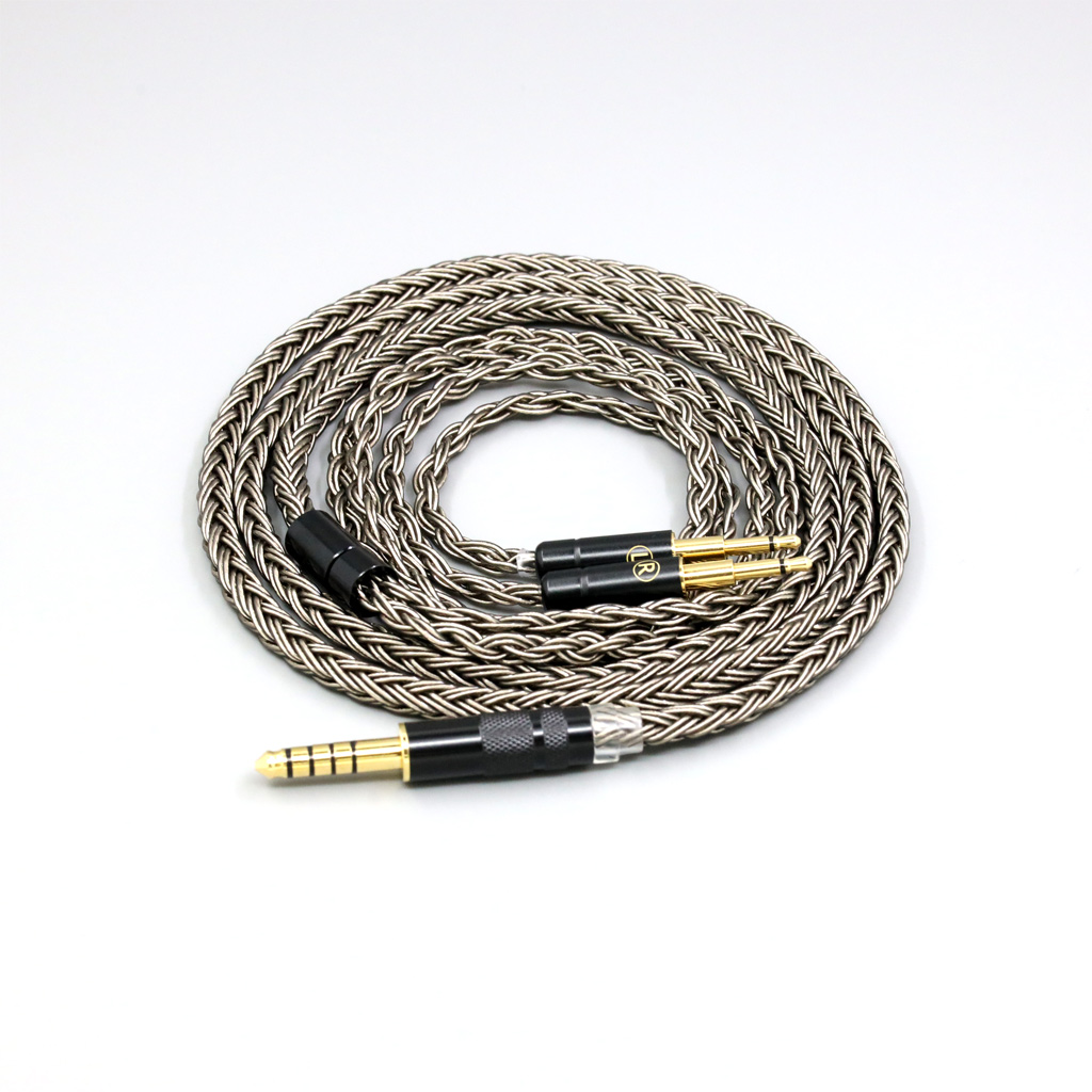 16 Core Grey Silver plated Earphone Cable For Sivga Phoenix SV021 Oriole PII Apollo Aiva Headphone Dual 2.5mm plug