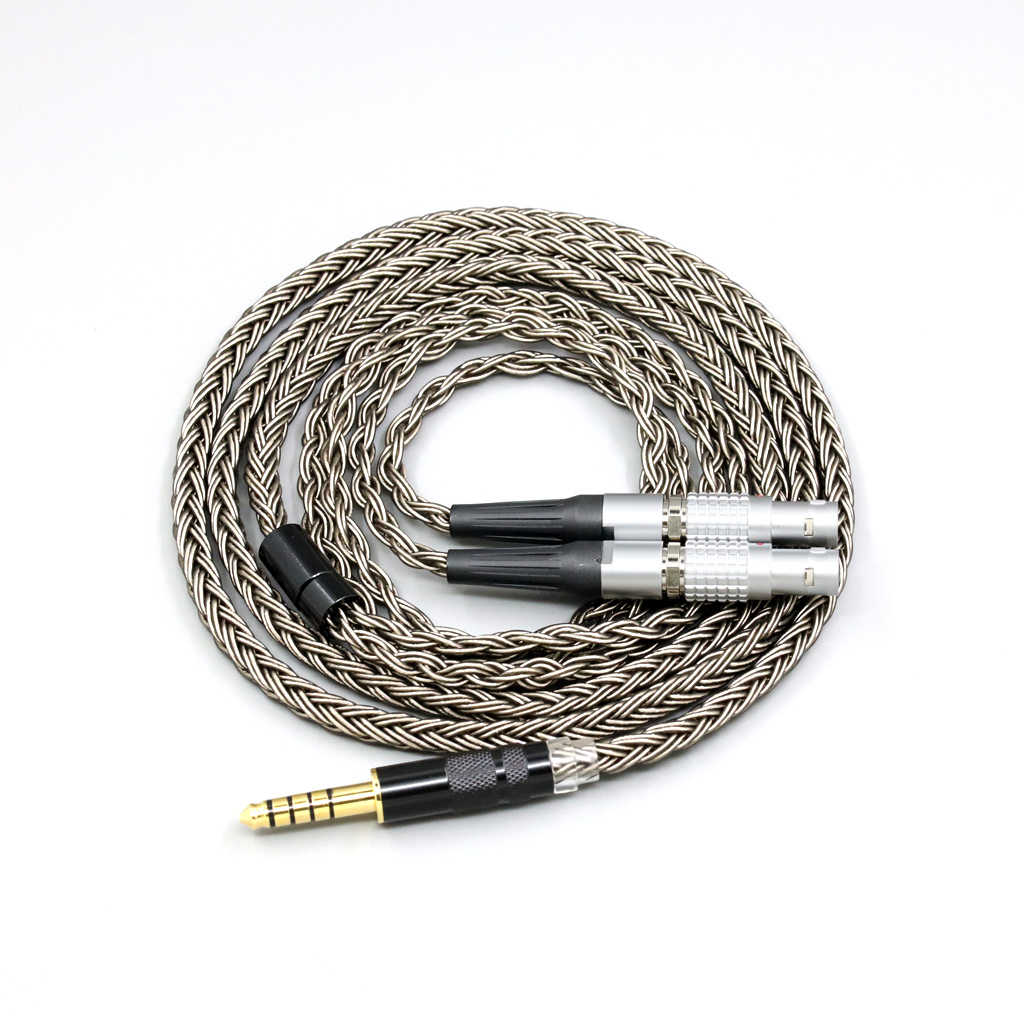 16 Core Grey Silver plated Earphone Cable For Focal Utopia Fidelity Circumaural Headphone