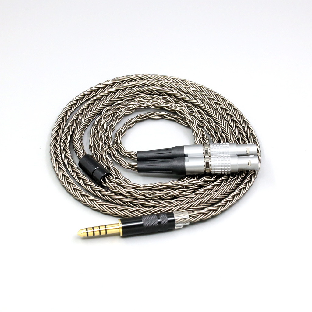 16 Core Grey Silver plated Earphone Cable For Focal Utopia Fidelity Circumaural Headphone