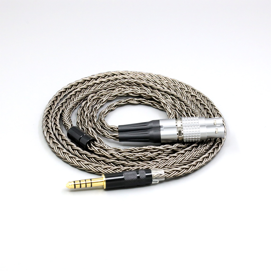 16 Core Grey Silver plated Earphone Cable For Focal Utopia Fidelity Circumaural Headphone